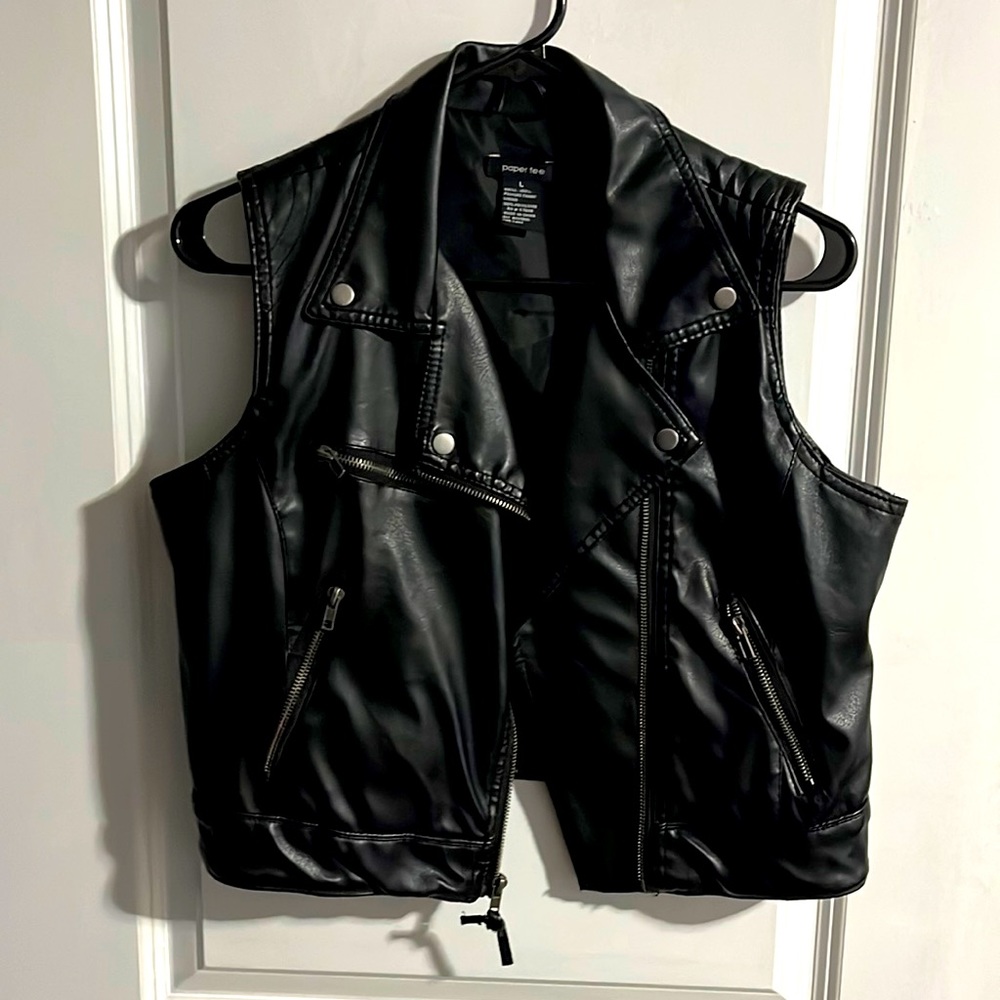 Leather Crop Vest